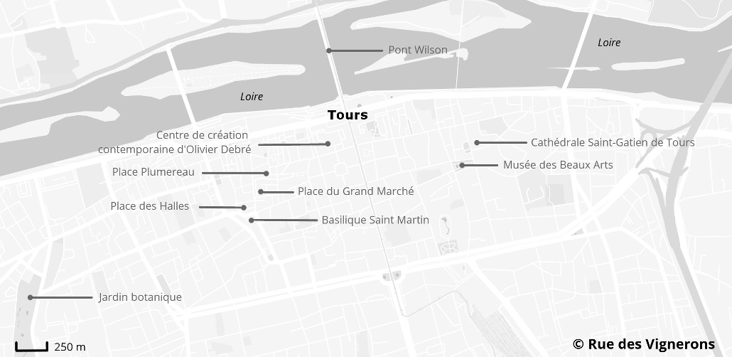 Carte centre ville Tours
