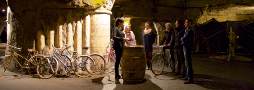 bouvet ladubay winery, sparkling wine house saumur, visit brut de loire saumur, wine tasting saumur, cellar bike tour saumur