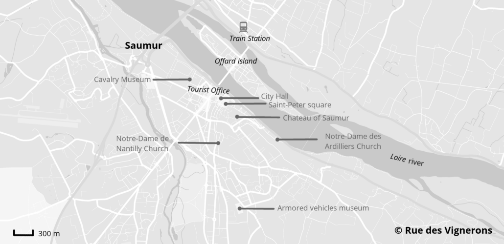 Saumur city map, saumur tourist map, saumur map of the city, saumur map