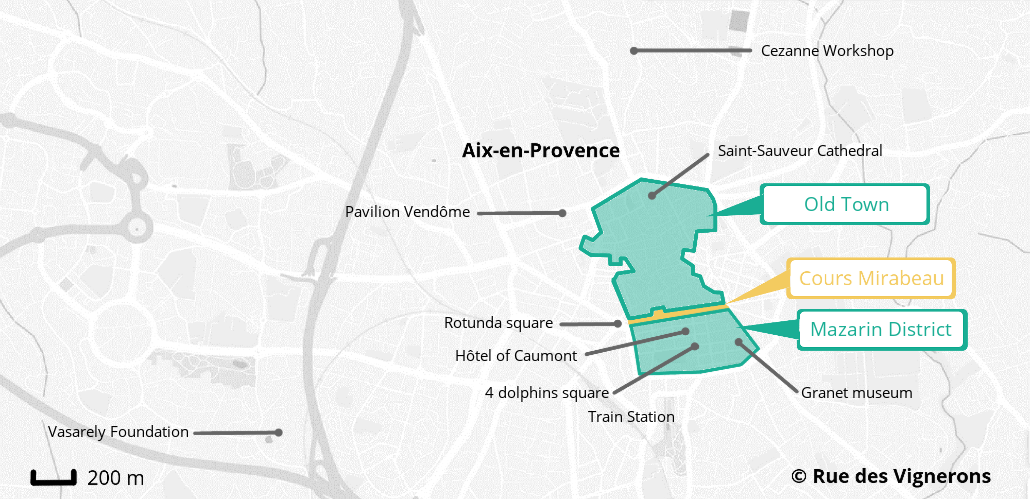 Aix-en-Provence city map, aix city map, aix tourist map, aix-en-provence city map
