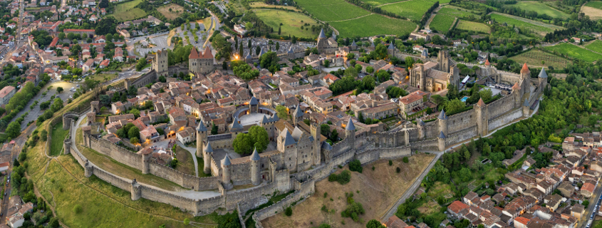 Aerial view of Carcassonne, Carcassonne city