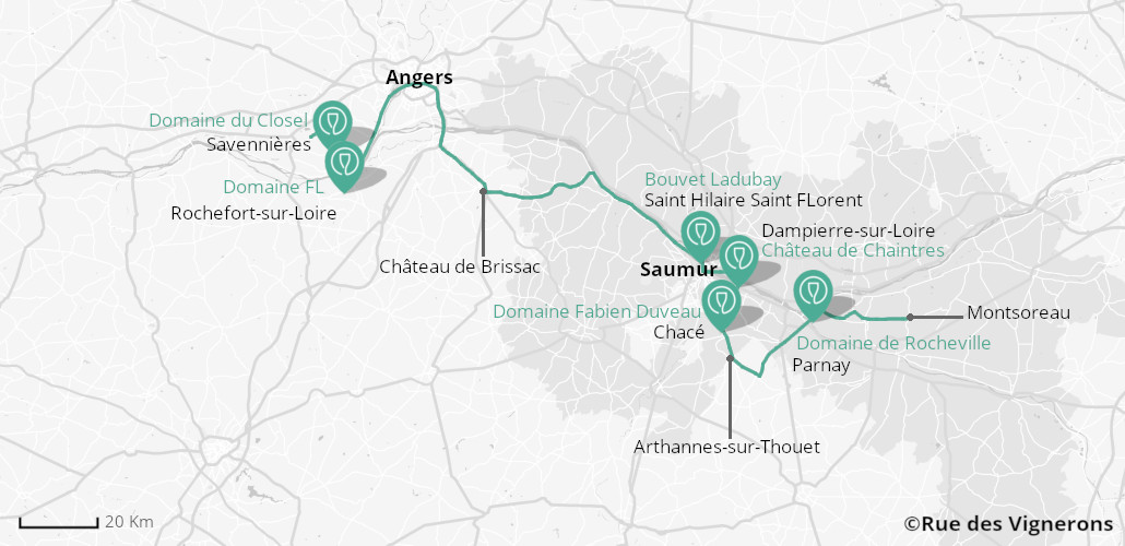 Route des vins de l'Anjou et du Saumurois, route des vins d'angers, route des vins de saumur, route des vins loire angers saumur