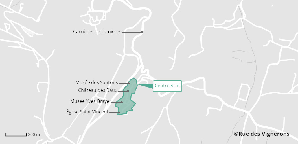 Carte les Baux de Provence