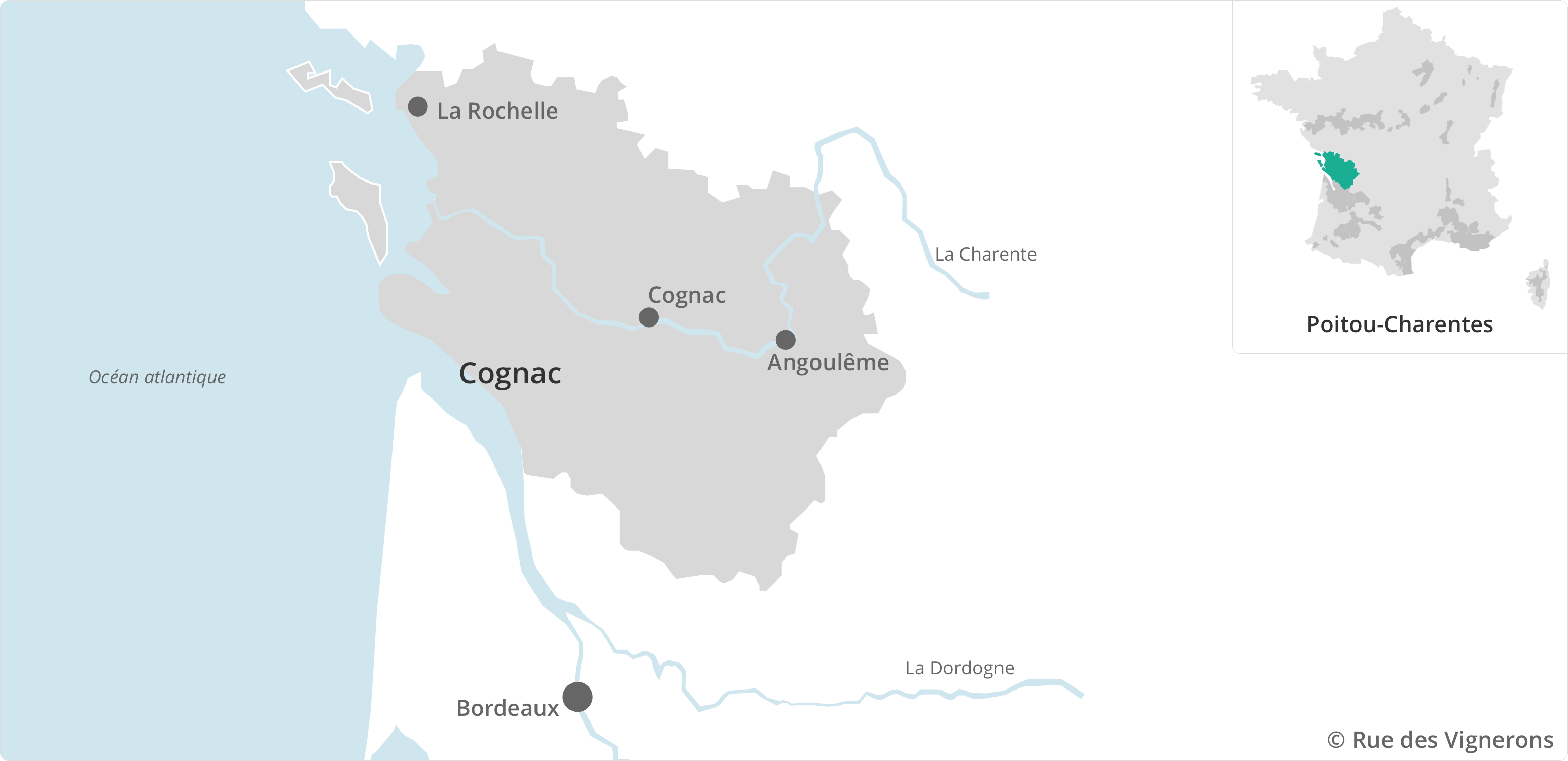Carte Vignoble Poitou Charentes, carte vins poitou charentes
