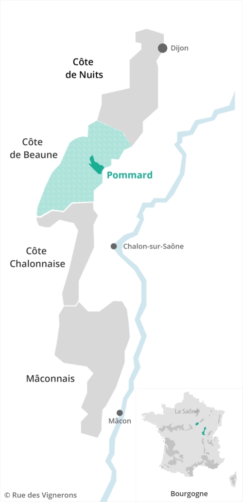 Carte du vignoble de l'appellation Pommard