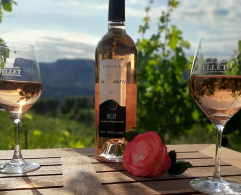 Vin rosé de l'AOC Bellet