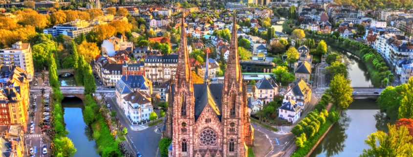 Panoramisch uitzicht op Straatsburg